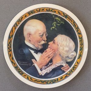 “Golden Christmas” Norman Rockwell plate 1976